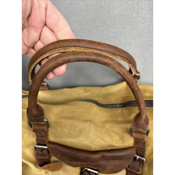 NEWHEY Water Resistant Canvas & Leather Duffel Travel Overnight Weekend Bag - Picture 6 of 14